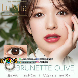 [DIA 14.2 55%]LuMia 1 Day Moisture Brunette Olive ルミア モイスチャー ブルネットオリーブ